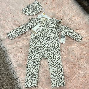 NWT Jessica Simpson coverall with hat 12 months